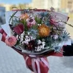 Bukiet z Proteą i Kallą - BUKIETY AUTORSKIE | Kwiaciarnia Milosc Warszawa