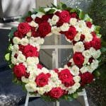 Wieniec żałobny "Będziemy pamiętać" - FLORYSTYKA POGRZEBOWA | Kwiaciarnia Milosc Warszawa - zdjecie 3