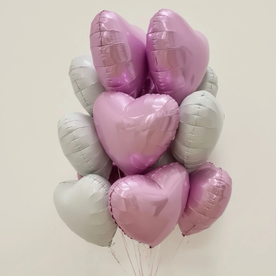 Delikatne serce - balon z helem (1 szt.)